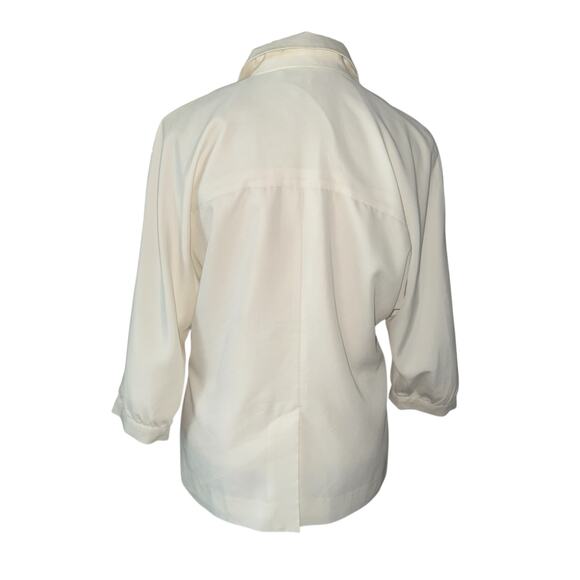 Chico’s Women's Open Front Blazer Jacket Cream 3/4 Sleeve Lightweight Size 0 - Picture 2 of 7